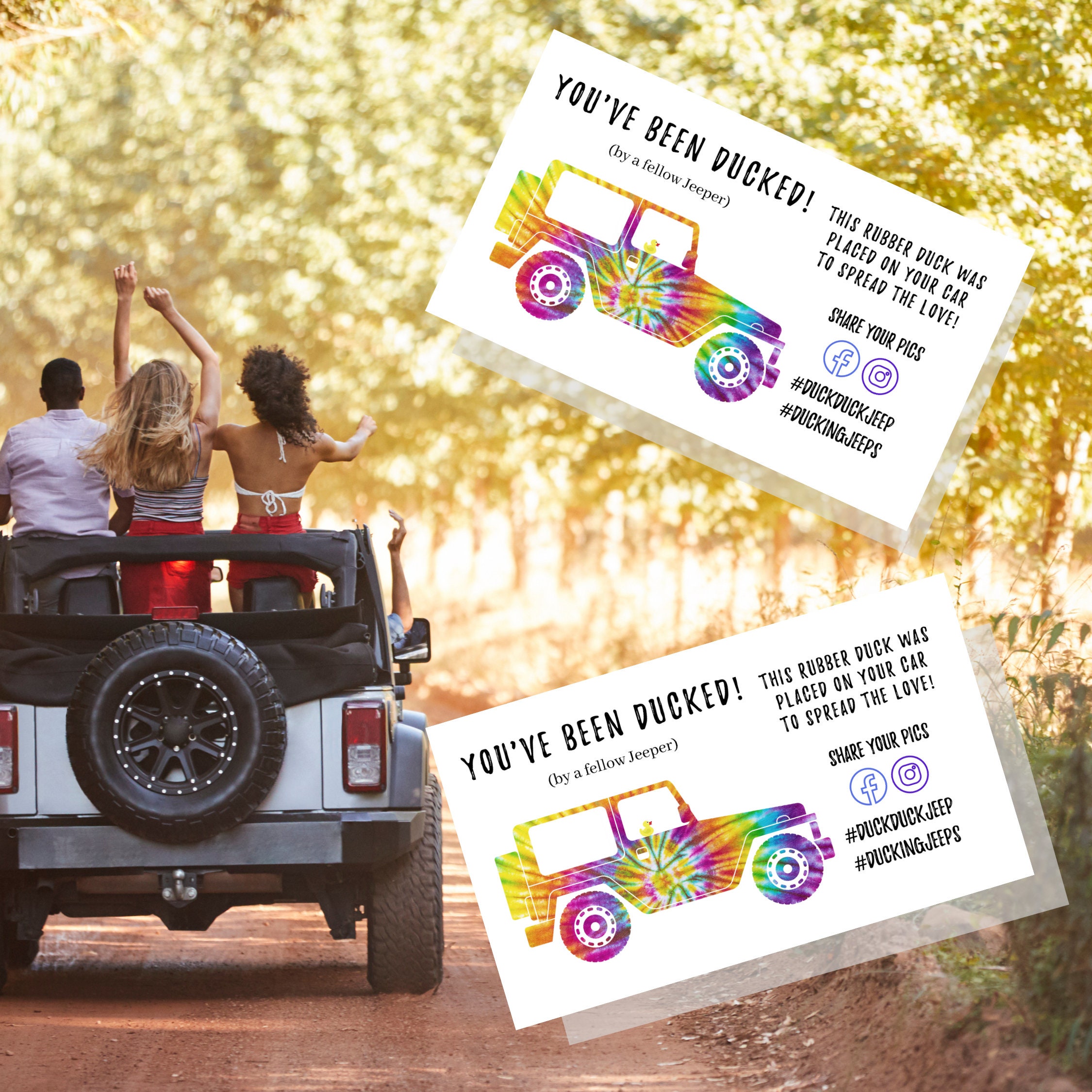 Duck Duck Jeep Card Printed Physical Card 2 x 3.5 Etsy