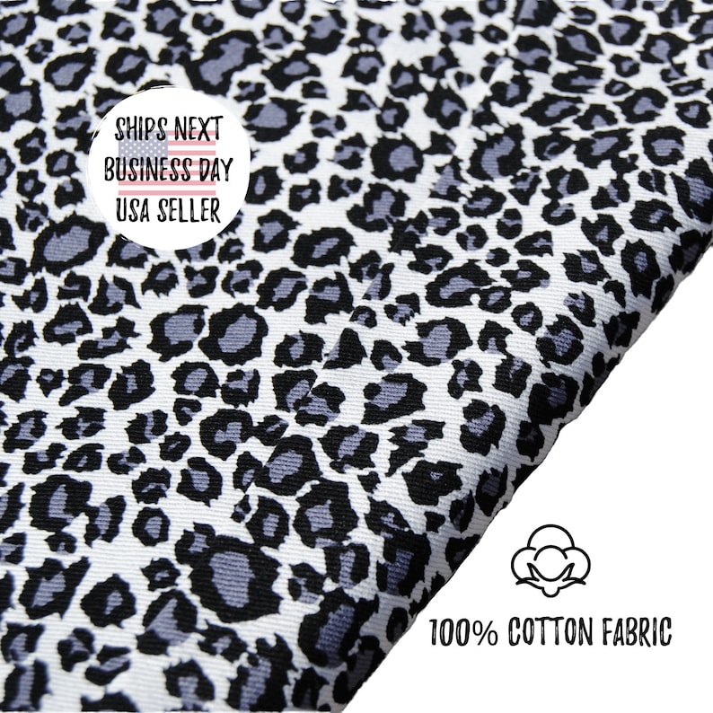 58\u201d Width Leopard 100/% Cotton Fabric Sold by the Yard Cat Pattern Sewing Clothing Face Mask Shipped Same or Next Business Day