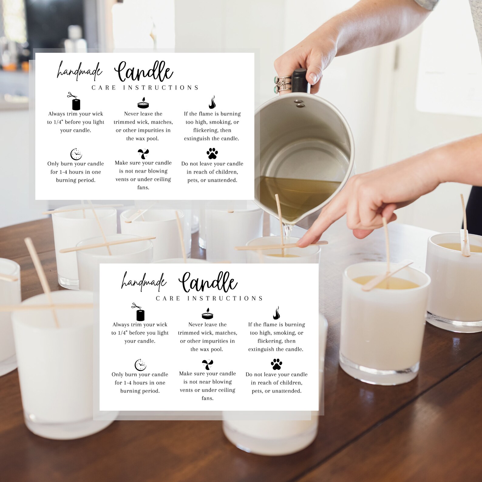 handmade-candle-care-instruction-cards-physical-printed-etsy