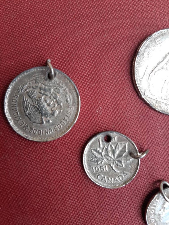 Set/LOT of 5 vintage coin pendants-(1) 1938 Great… - image 7