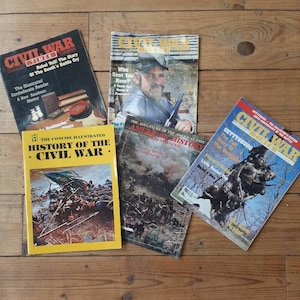 Set/LOT of 5 Vintage Civil War Magazines- 1988-1989- Civil War Times- The Concise Illustrated & American History Illustrated- History  books
