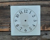 metal clock front for clock maker clock crafter enamel clock face clock supplies DIY CLOCK making face white
