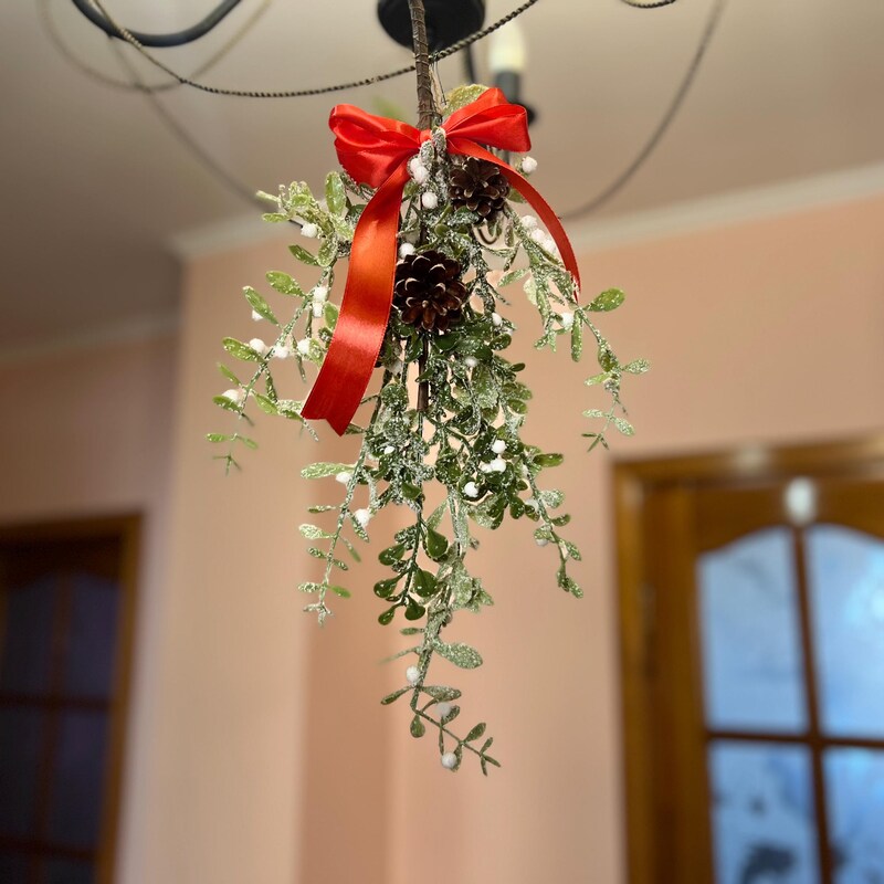 Christmas Decor Banana Rope Mistletoe Hanging main image 0
