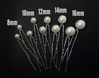 Pearl Wedding hair pin Set of 4 pins  Pearl Bridal hair pin Pearl hair pin Pearl Wedding hair accessories Pearl Bridal hair accessories