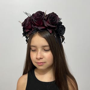 DreamLily Dia De Los Muertos Kopfschmuck – Blumenkrone, Handgefertigt Für Halloween & Feste