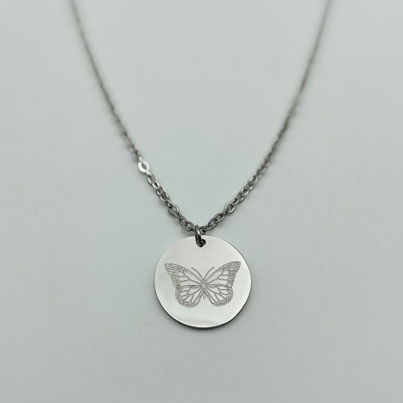 Engraved Butterfly pendant 36695 – Armin Lowe Jewellers