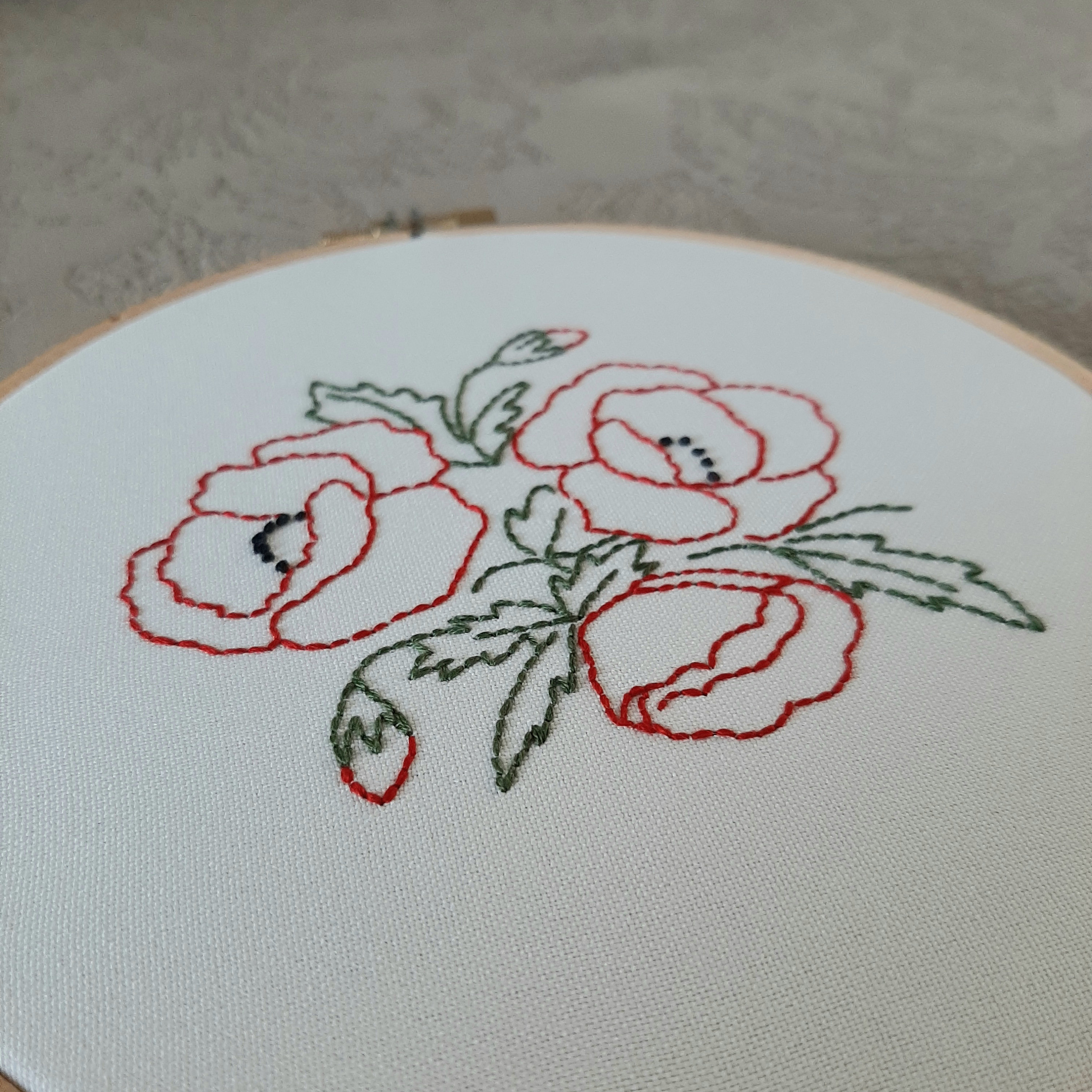 Poppy pattern diy hand embroidery pdf beginner embroidery  etsy Poppy pattern diy hand embroidery pdf beginner embroidery  etsy