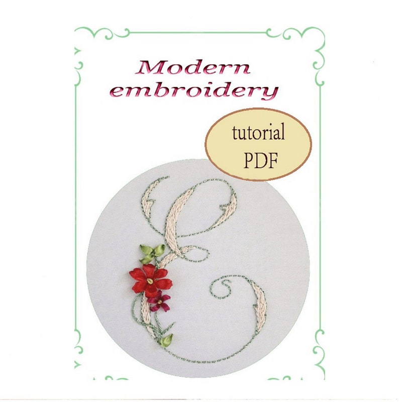 Hand embroidery alphabet letter e floral pattern pdf beginner  etsy Hand embroidery alphabet letter e floral pattern pdf beginner  etsy
