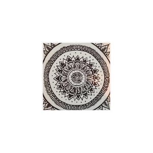 Póster de papel mate dibujado a mano Mandala 1: impresión artística de primera calidad, varios tamaños para decoración del hogar