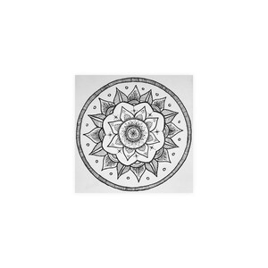 Póster de papel mate dibujado a mano con mandala 3: impresión artística de primera calidad, varios tamaños para decoración del hogar