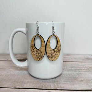Tulip Wooden Earrings Style 6