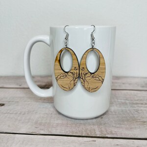 Tulip Wooden Earrings Style 2