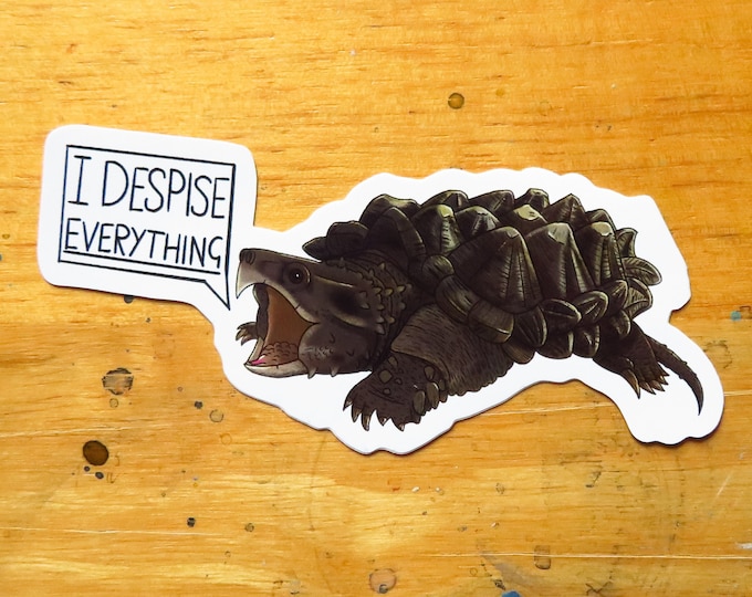 Alligator Snapping Turtle Vinyl Animal Sticker - Etsy