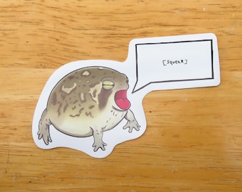 Desert Rain Frog Scream Vinyl Sticker