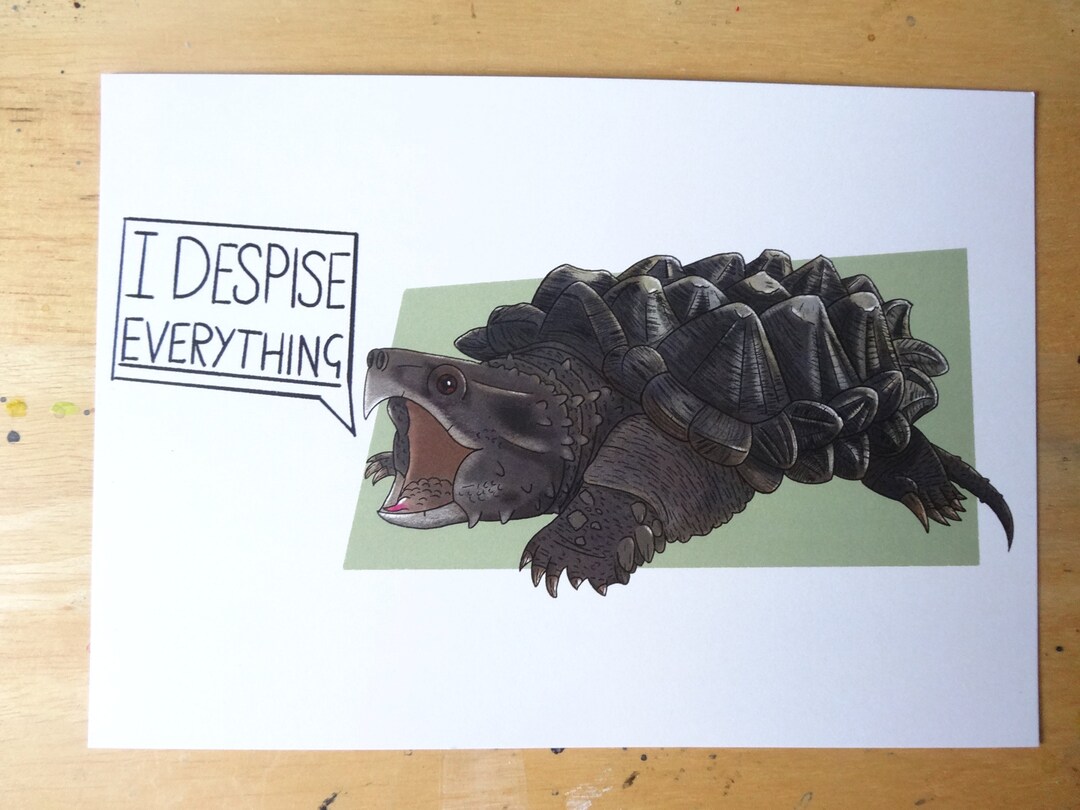 A5 Alligator Snapping Turtle Art Print - Etsy