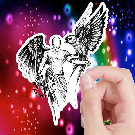 Angel and Bird Sticker Decal High Quality Waterproof