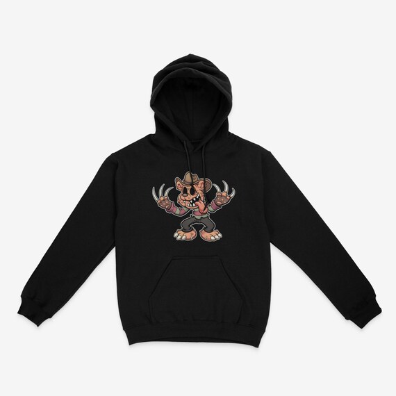 Freddy Kroger Bear Hoodie Black Unisex