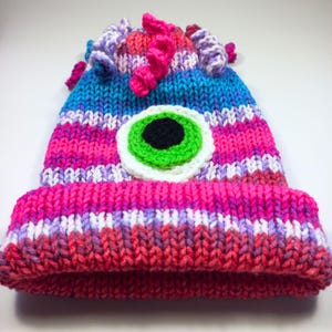 Monster 3 Wool Hat, Kids Wool Hat, Winter Hat