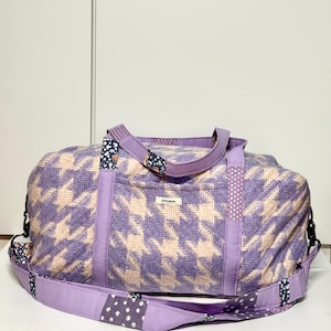 Weekender travel bag sports bag patchwork quilted bag wool