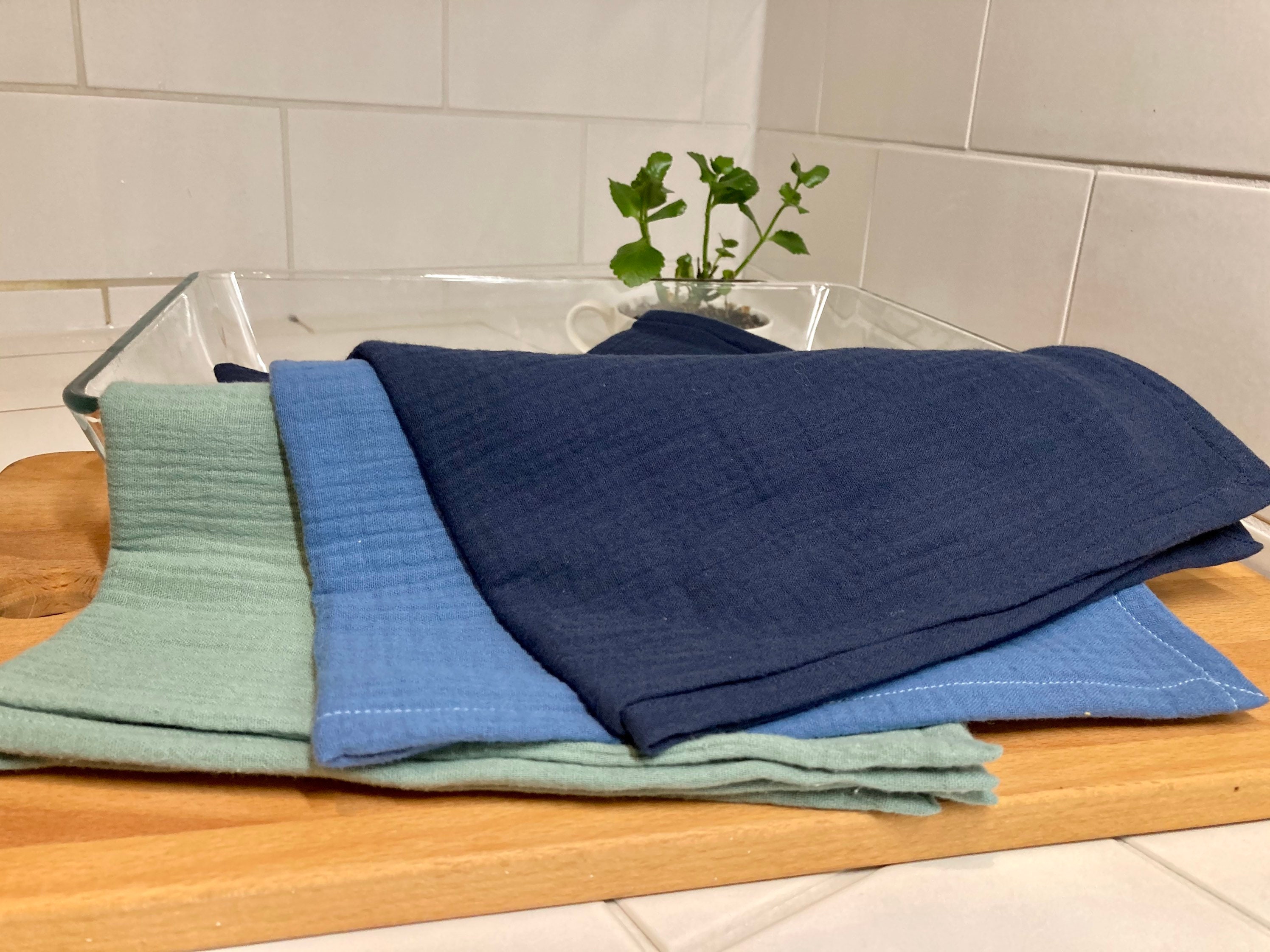 Tea Towel / Kitchen Towel Dark Blue Etsy