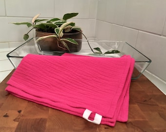 Tea towel kitchen towel pink