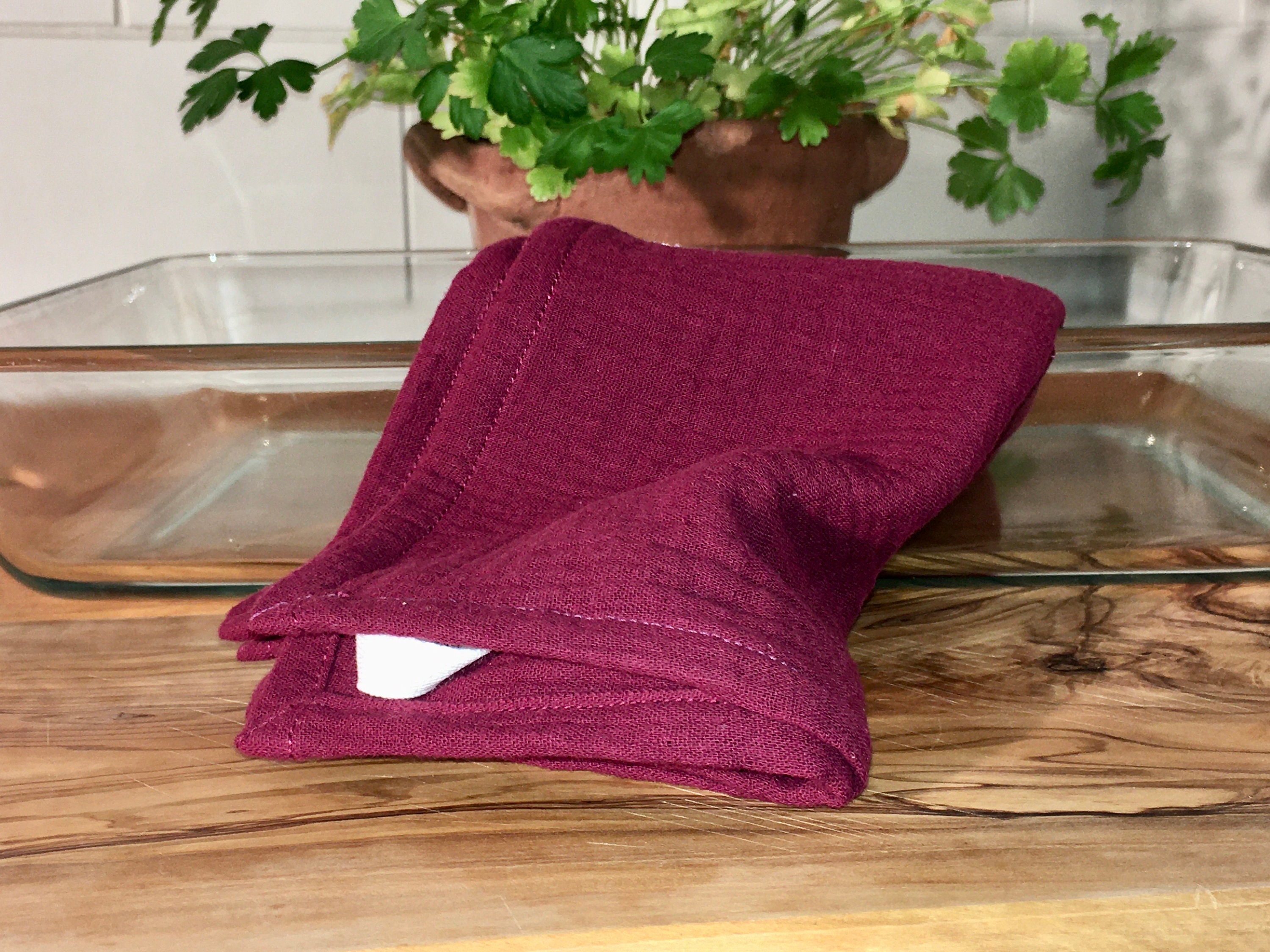 now design kitchen towels burgundy