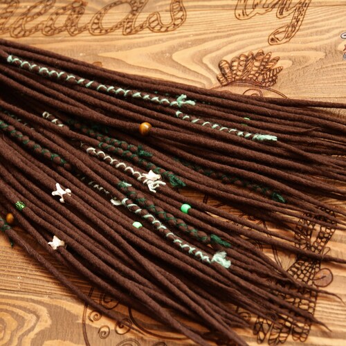 Wool Double Ended Single Ended Dreads Auburn Red Brown Honey Etsy