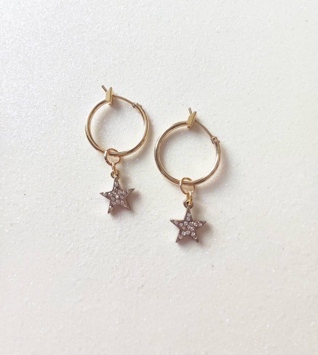 Upcycled Gold Hoop Earrings main image 1