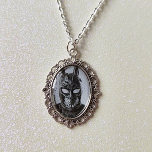 Donnie Darko Frank Rabbit Bunny Silver Cameo Charm Necklace