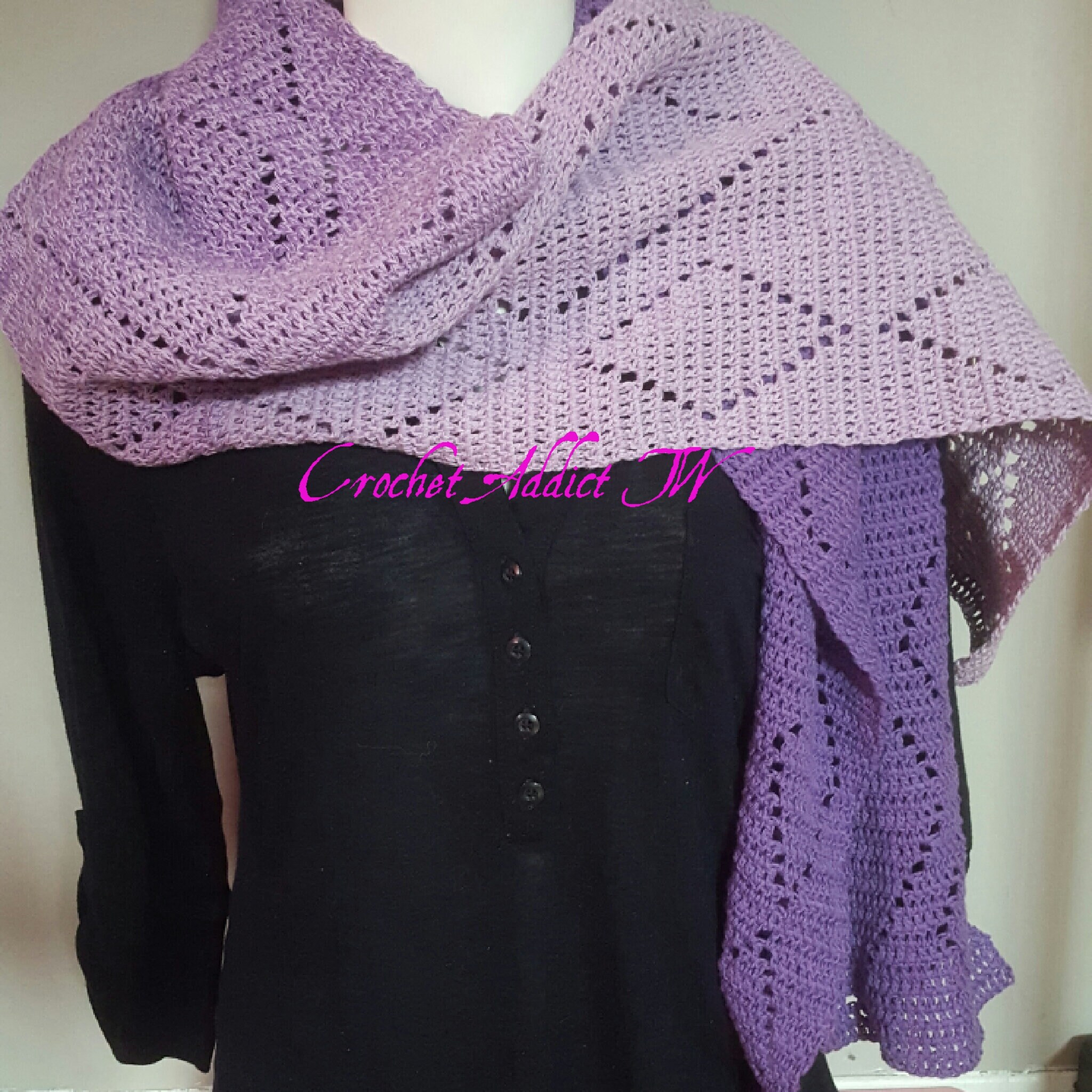 Crochet Infinity Scarf: Superwash Merino Wool, Peacock Green - Thumbnail 5