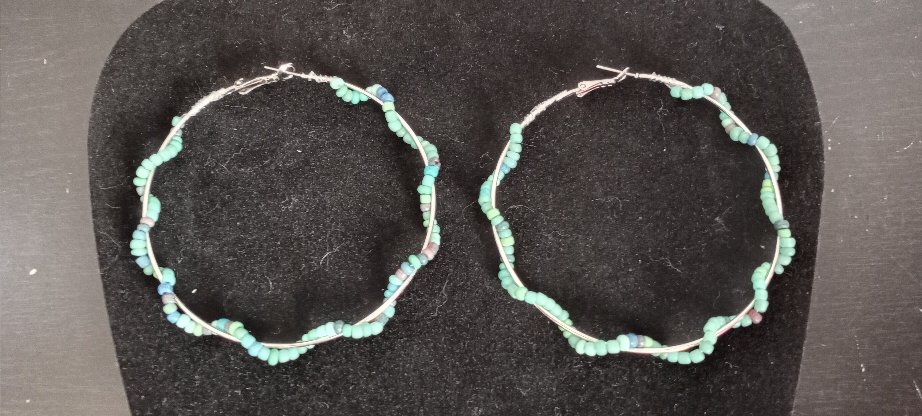 Beaded Hoop Earrings