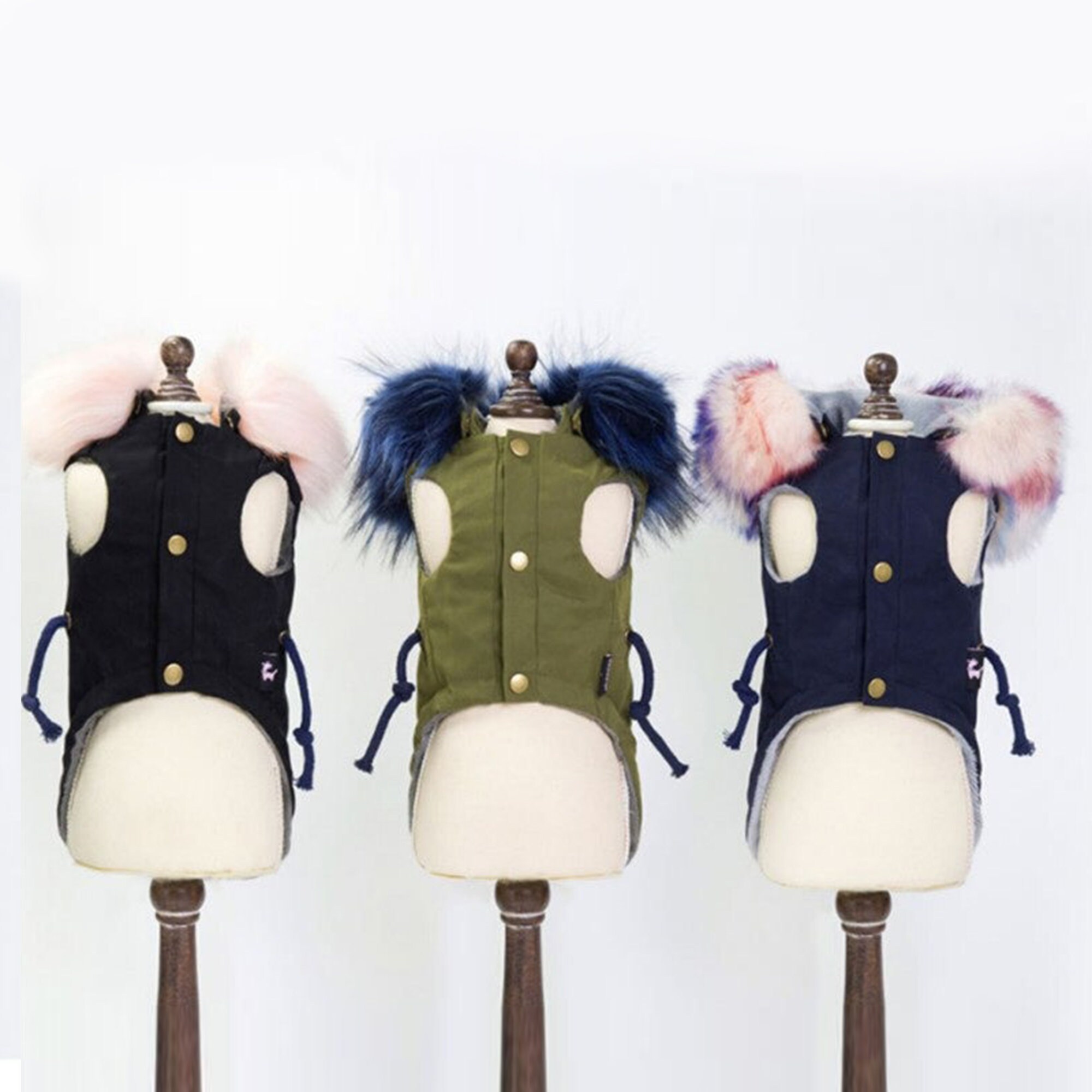 Winter Dog Clothes Luxury Faux Fur Collar Dog Coat for Warm Etsy