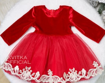 Toddler Girl Christmas Dresses, Red Toddler Christmas Dress, Christmas Dress 18 Months