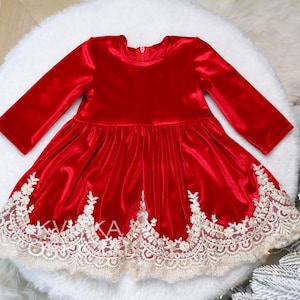 Toddler Christmas Dress Lace, Christmas Dress 18 Months, Baby Christmas Dress