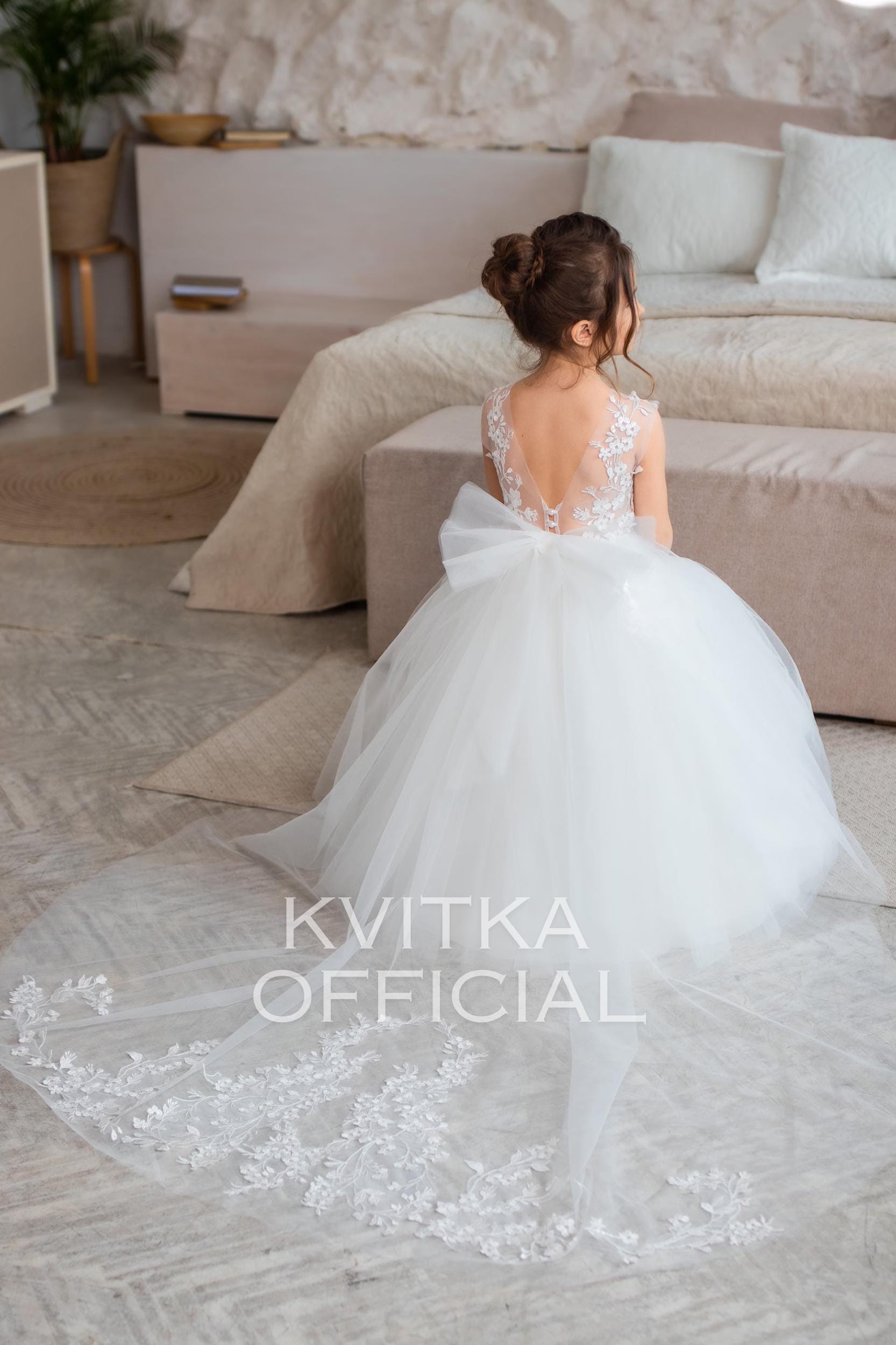 Etsy flower girl dresses ivory discount