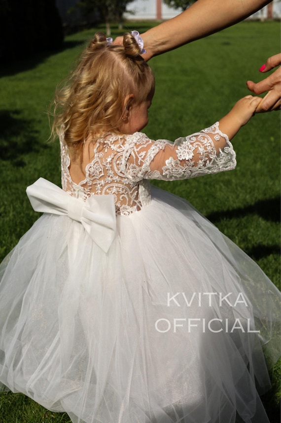 chinese dress ladies Girls Lace Baptism Dress main image 0