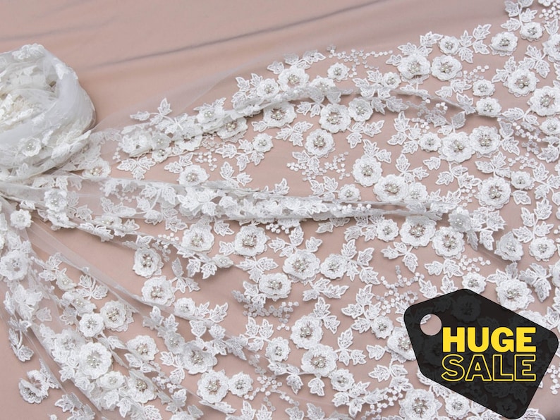WL 0197 3d flowers lace for wedding and evening dresses lace dress sequin lace fabric boho wedding dress