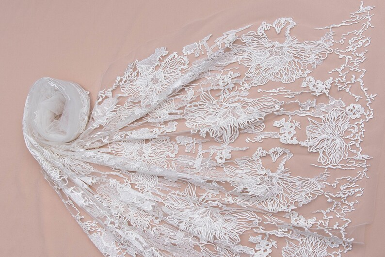 Flower Lace Bridal Lace Fabric Wedding Dress Lace Fabric Etsy