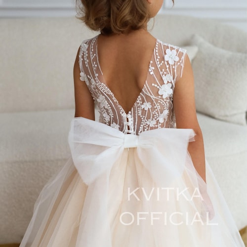 Vestido de encaje con lentejuelas y encaje, vestido para niña pequeña, vestido de tul blanco para damita de honor, bodas