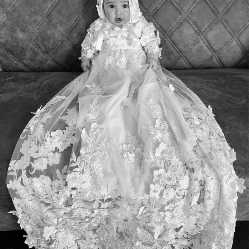 Lace Baptism Girl Dressbaptism Dress for Baby Girl Long Etsy