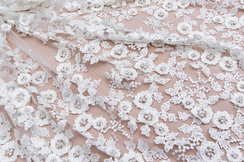 WL 0197 3d flowers lace for wedding and evening dresses lace dress sequin lace fabric boho wedding dress