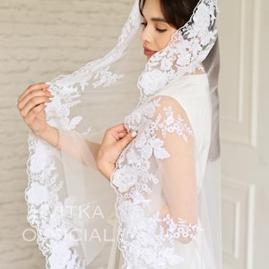 Lace Veil, Lace Wedding Veil, Lace Bridal Veil, Mantilla Wedding Veil