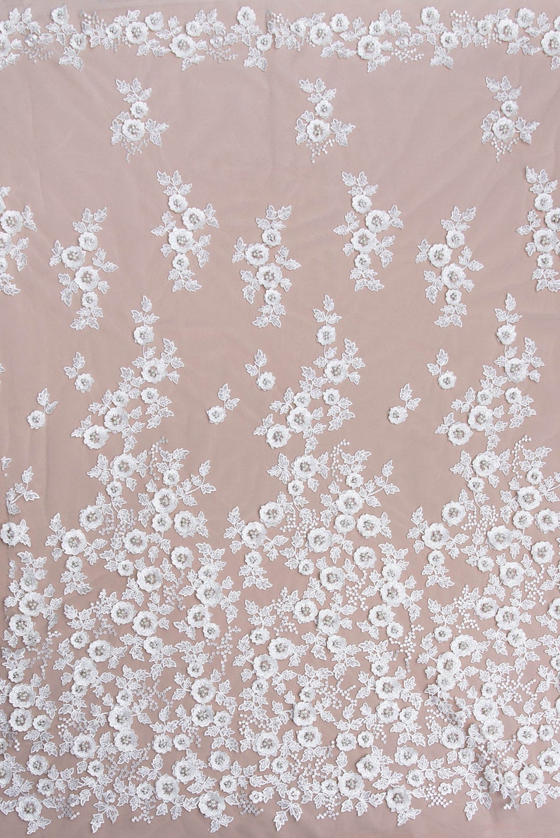 WL 0197 3d flowers lace for wedding and evening dresses lace dress sequin lace fabric boho wedding dress