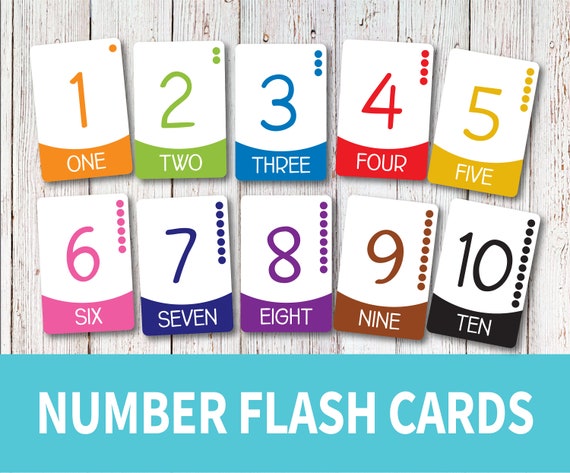 Number Flashcards Printable Flash Cards Number Flash Cards Etsy Hong Kong