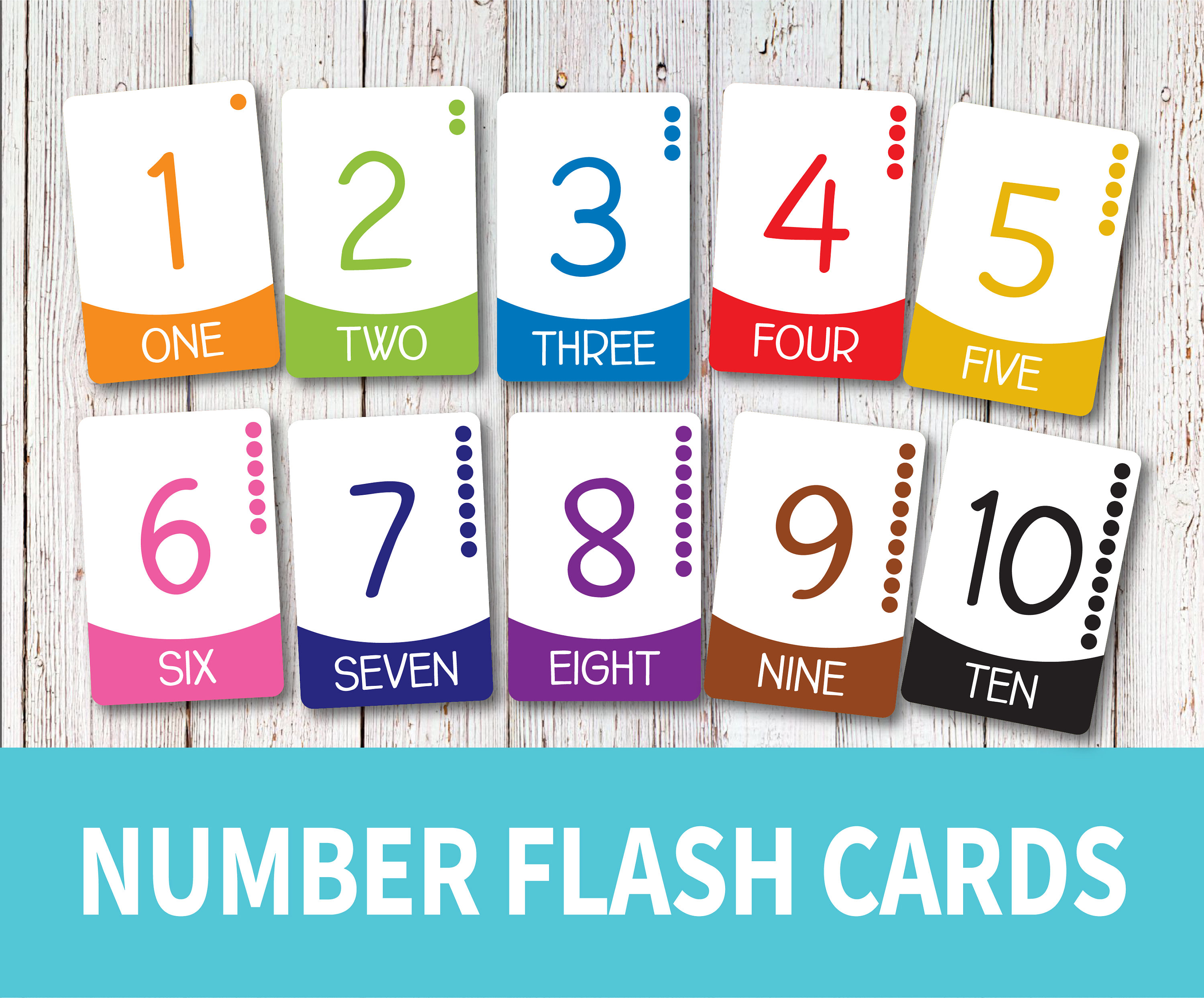 Number Recognition Flash Cards