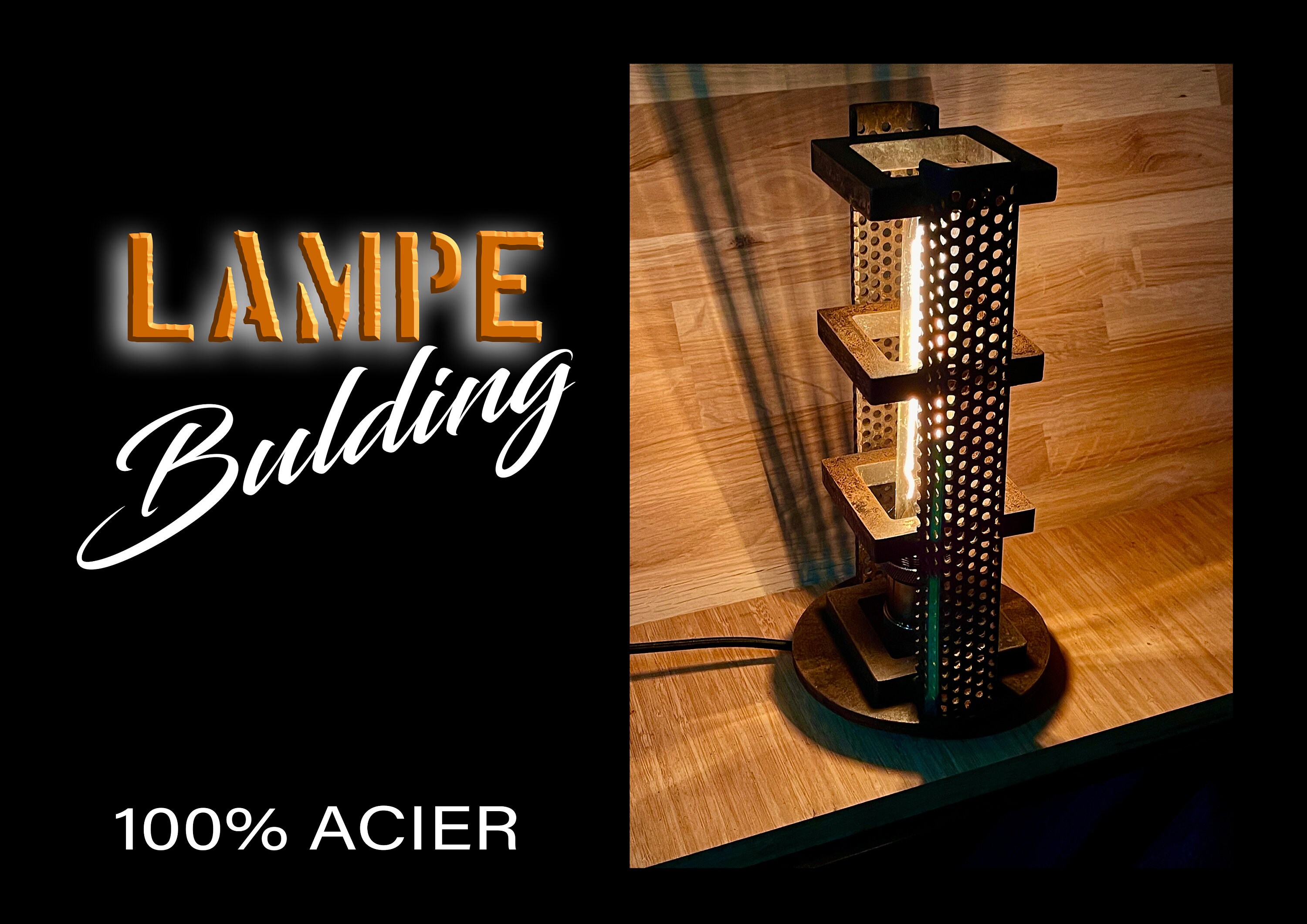 Lampe Building Industrielle Acier