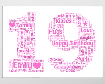 Word Art Personalised Gift Print Any Age Unique Presents 14th Birthday Gifts for her Keepsake Gifts for 14 Year Old Girls or Boys Son Daughter Sister Brother Personalised Birthday Gifts Word Art Personalised Gift Print Any Age Unique Presents 14th Birthday Gifts for her Keepsake Gifts for 14 Year Old Girls or Boys Son Daughter Sister Brother Personalised Birthday Gifts