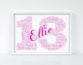 Word Art Personalised Gift Print Any Age Unique Presents 14th Birthday Gifts for her Keepsake Gifts for 14 Year Old Girls or Boys Son Daughter Sister Brother Personalised Birthday Gifts Word Art Personalised Gift Print Any Age Unique Presents 14th Birthday Gifts for her Keepsake Gifts for 14 Year Old Girls or Boys Son Daughter Sister Brother Personalised Birthday Gifts