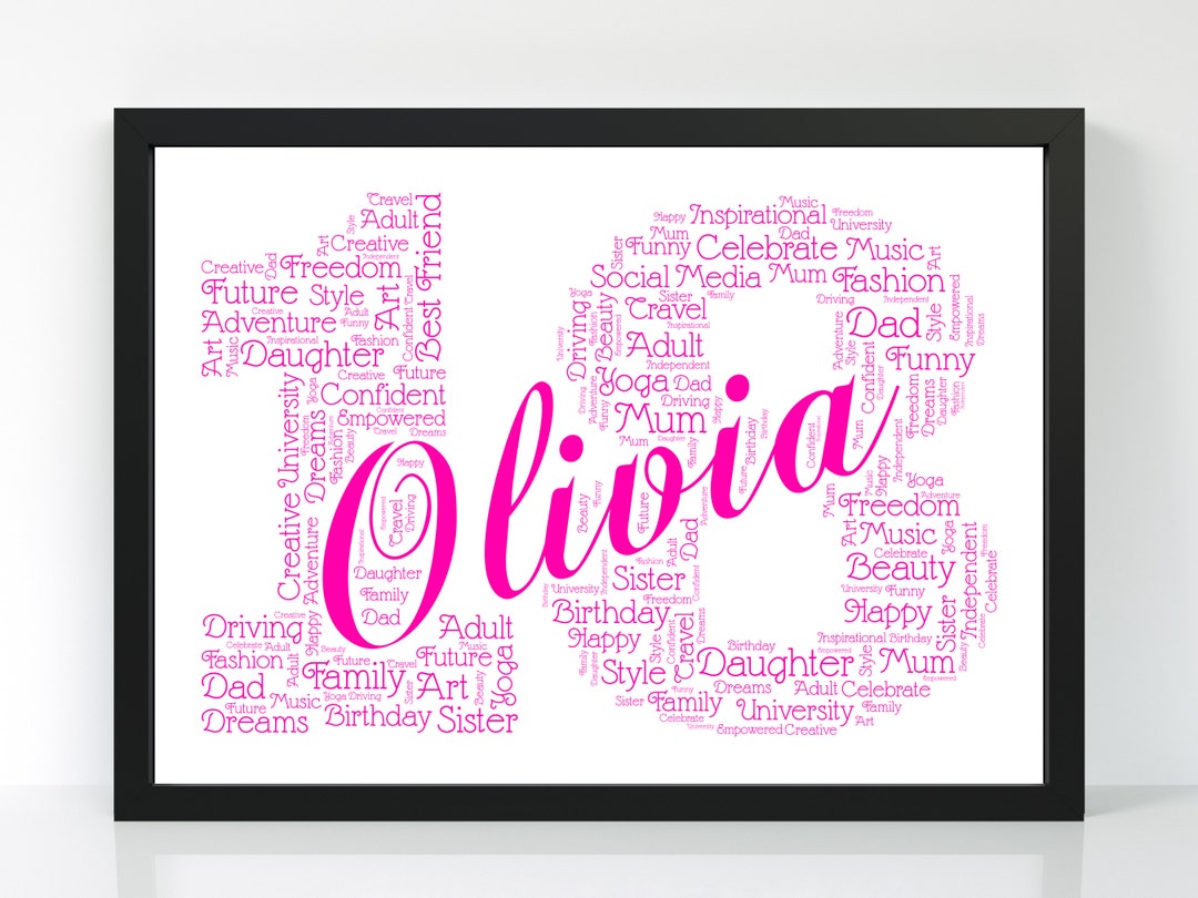 Digital Download - Personalised 18th Birthday Gift - Customised ...