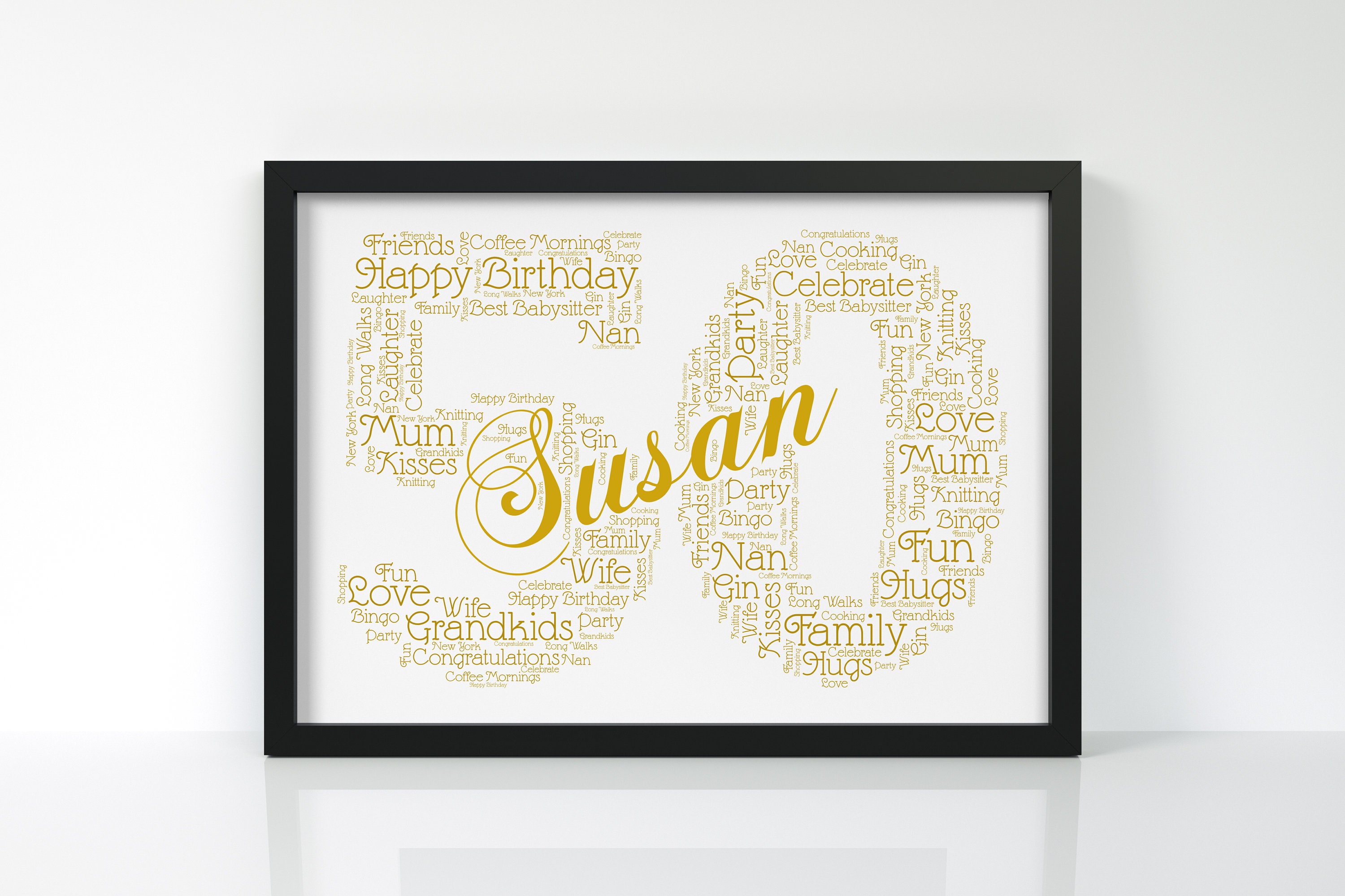 Personalised 50th Birthday Gift Customised Birthday Age Etsy UK